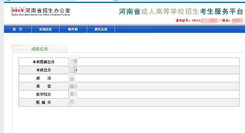 2016年河南成人高考專本套讀成績已公布