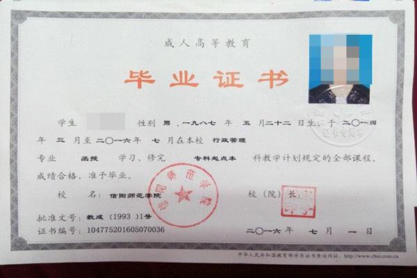 河南成人高考一帆函授站學(xué)員畢業(yè)證