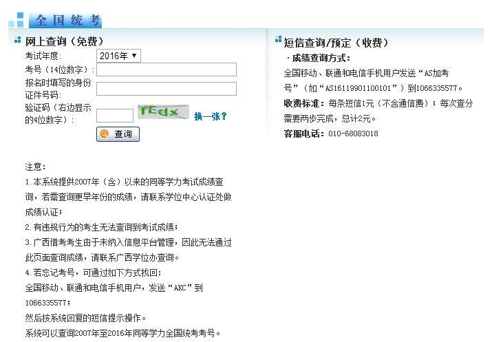 同等學(xué)力申碩成績(jī)查詢(xún)
